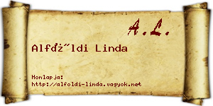 Alföldi Linda névjegykártya